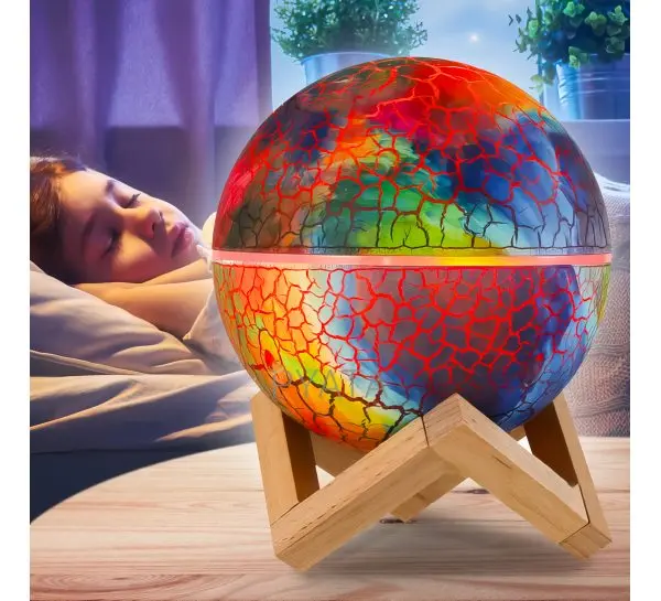 Проектор - нічник з колонкою та мелодіями для сну на поставці "Планета" k880 проектор зоряного неба - Зображення 5