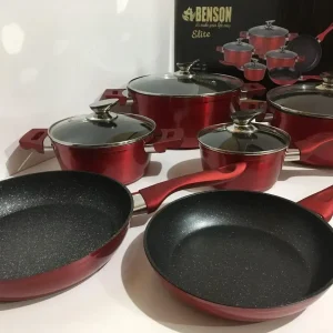 Набір каструль BN-335 1,8л 2.8л 5,1л 6.5л і 2 сковороди 24см 28см