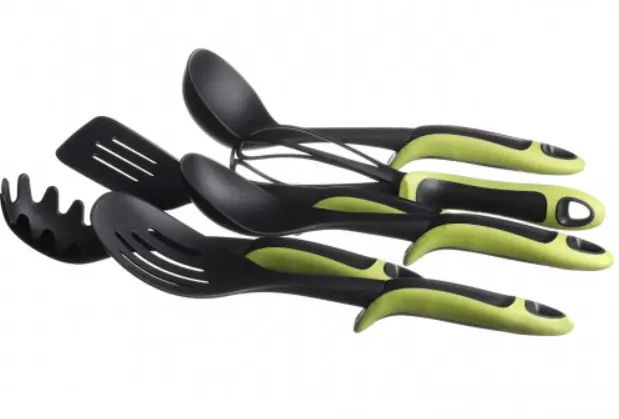 Набір кухонного приладдя ЧЕРВОНИЙ KITCHEN TOOLS, 7 предметів Кухонний набір з підставкою - Зображення 2