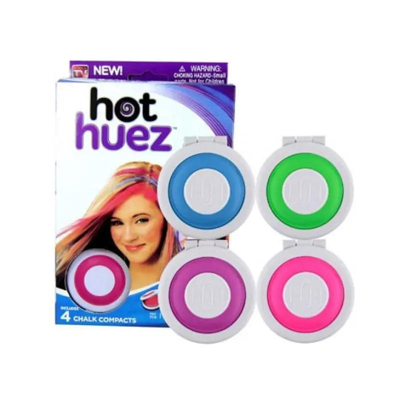 Кольорові крейди для фарбування волосся Hot Huez 4 кольори - Зображення 2