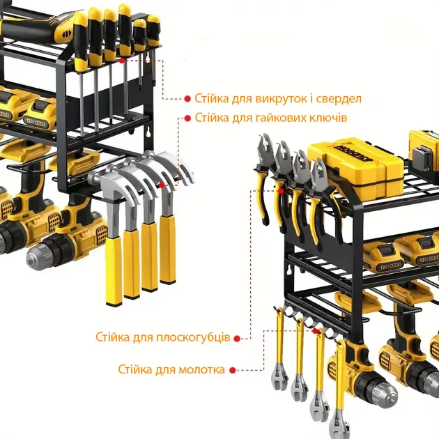 Полиця органайзер для інструментів на 3 рівні MZY-859 - Зображення 2