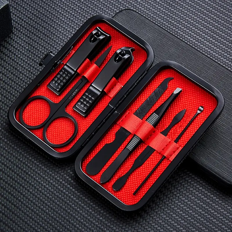 Набір манікюрний з 7 предметів у футлярі. Набір для манікюру та педикюру в чохлі (чорний) - Зображення 5