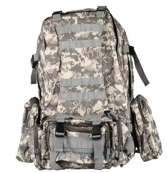 Хакі Рюкзак тактичний з підсумками Eagle B08 55 літр / Військовий, штурмовий / Вірменський - Зображення 9