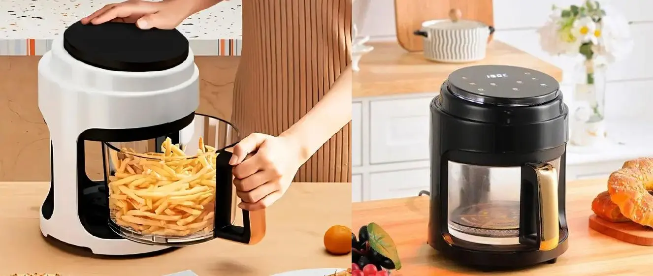 Чорна Аерофритюрниця безмасляна сенсорна на 6л Gold Diamond TK9905 3200Вт - Зображення 10