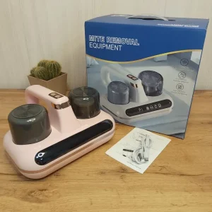 Рожевий Бездротовий розумний очисник від кліщів з ультрафіолетовою стерилізацією та HEPA-фільтром