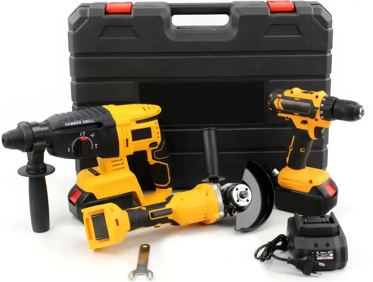 Набір акумуляторних електроінструментів 3 у 1 | Перфоратори | Болгарка - Зображення 2