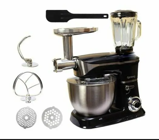 Кухонний комбайн 3 в 1 Rainberg RB-8080 Тістоміс / М'ясорубка / Блендер / Планетарний міксер 4200В - Зображення 2