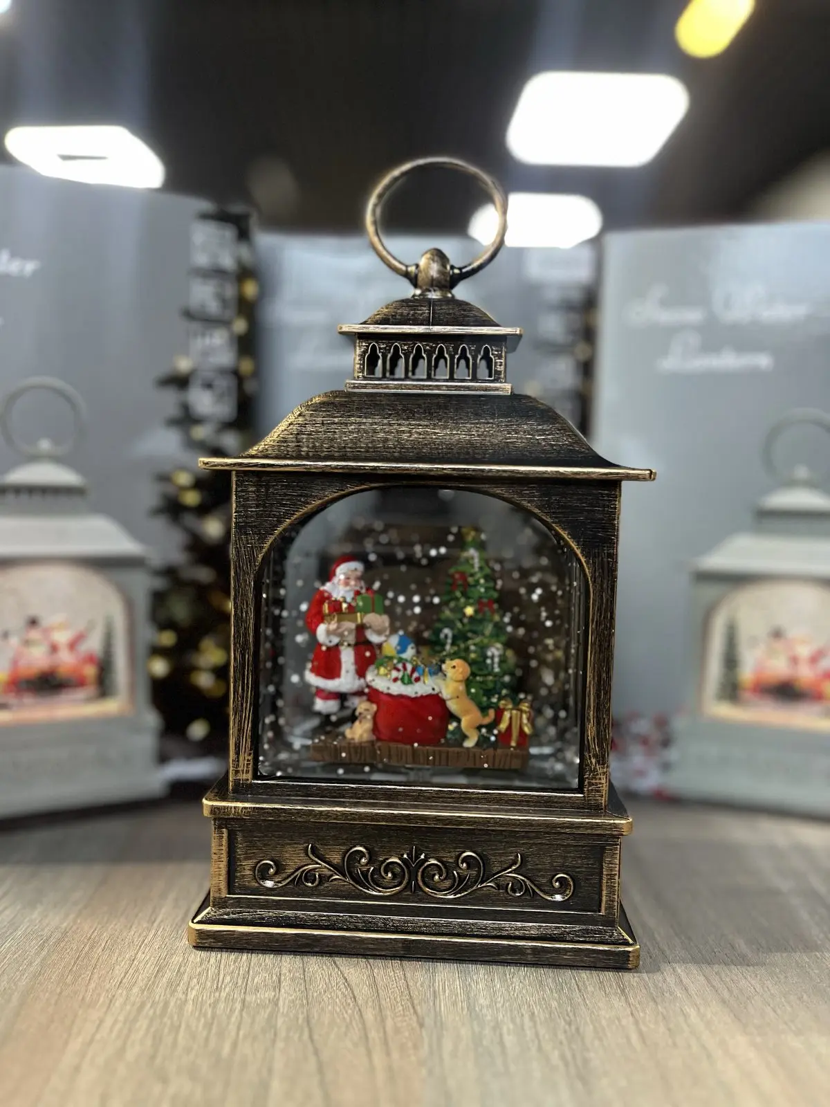 Санта Клаус Новорічний музичний ліхтар нічник з підсвічуванням Xmas 24072D - Зображення 3