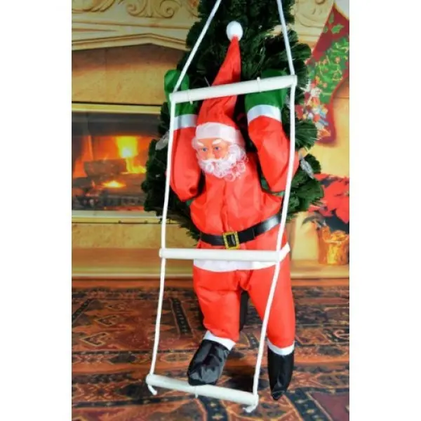 Вуличний декор фігура Дід Мороз на сходах, 120 см - Зображення 4