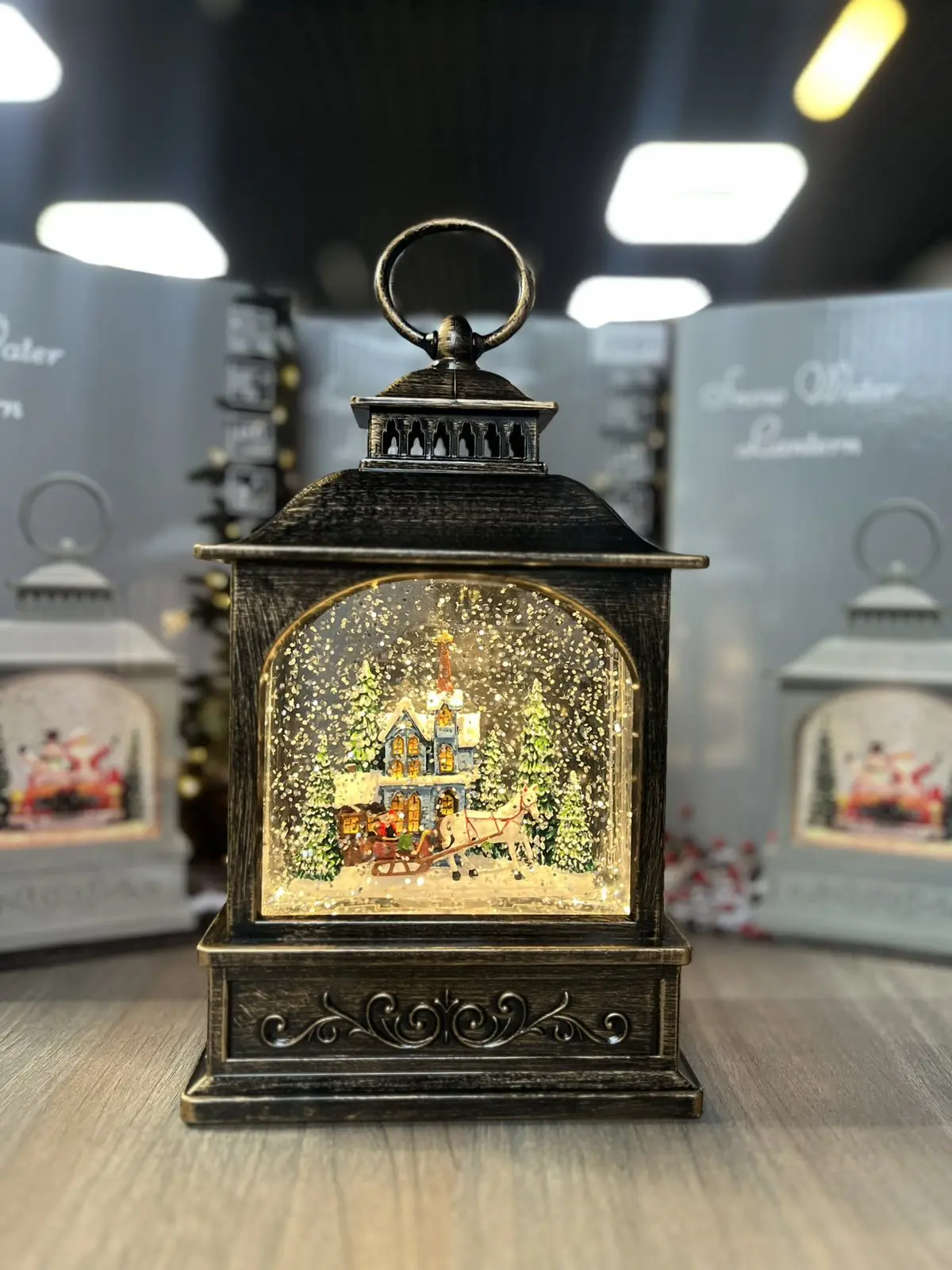 Санта Клаус Новорічний музичний ліхтар нічник з підсвічуванням Xmas 24072D - Зображення 9