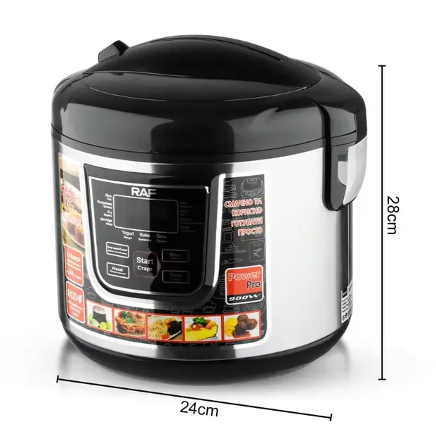 Багатофункціональна мультиварка RAF-166B з антипригарною чашею 12 програм 6 л - Зображення 5