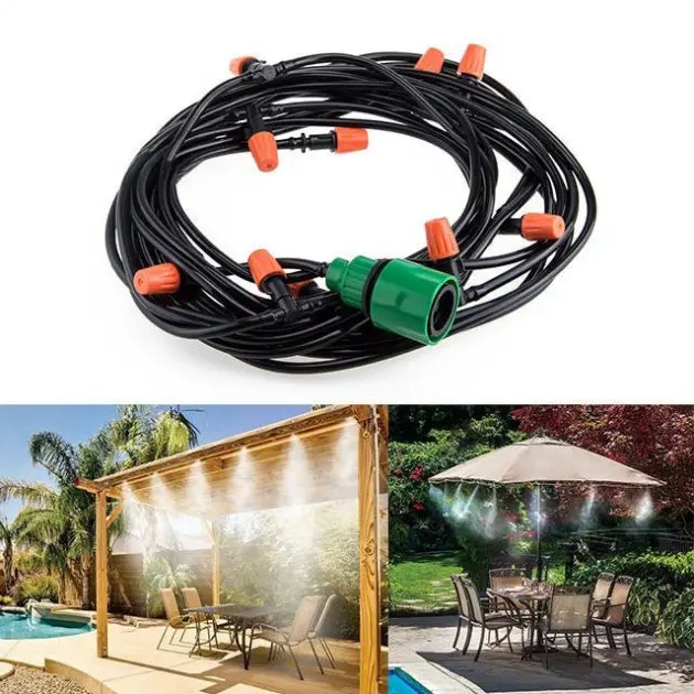Система поливу саду та городу Muciakie Garden, садова насадка для поливу для газону Туман 10 м - Зображення 7