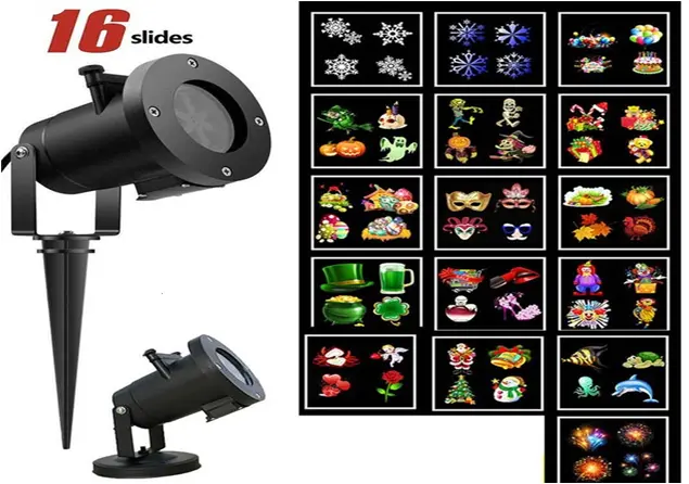 Лазерний проектор Christmas Laser Projector 16 картриджів - Зображення 9