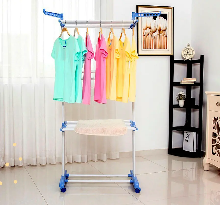 Сушарка для речей Складна сушарка для білизни Garment Rack With Wheels - Зображення 2