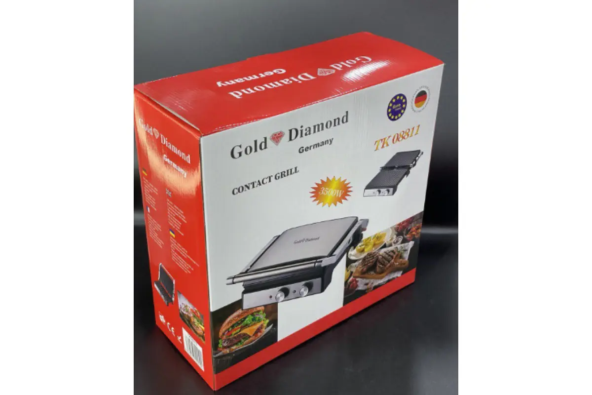 Настільний контактний електрогриль Gold Diamond TK 08811 - Зображення 2
