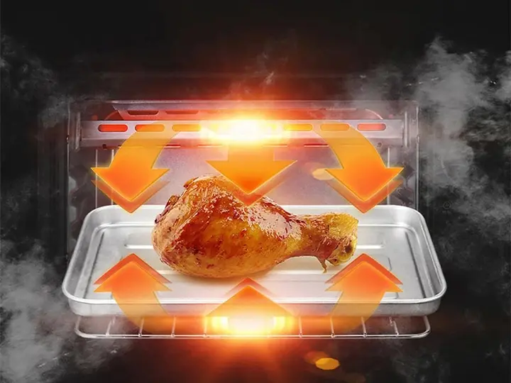 Електрична духовка 3в1 Domotec MS-5308В Кофеварка Сковорода 9 л 4500w - Зображення 2