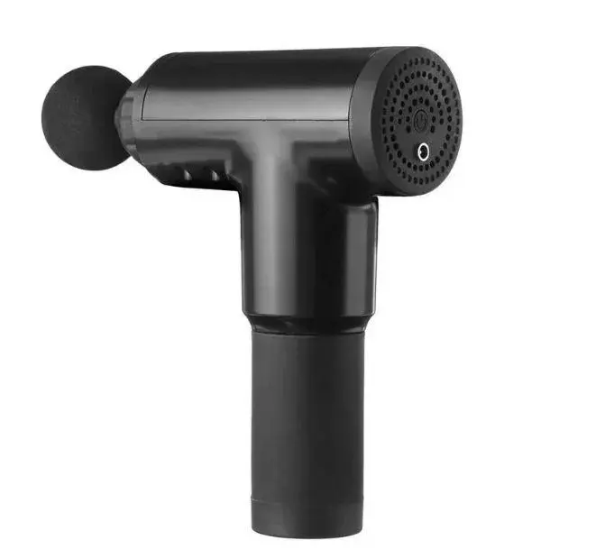 Портативний ручний масажер Fascial Gun KH-320 чорний, М'язовий ручний ударний масажер - Зображення 4