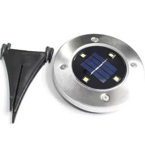 Садовий вуличний світлодіодний ліхтар-підсвічування на сонячній батареї 4шт Solar Pathway Lights - Зображення 8