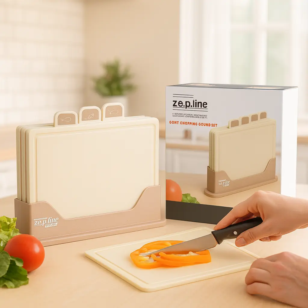 Кухонний набір дощок Zepline ZP-00220 5 предметів із підставкою сірий - Зображення 4