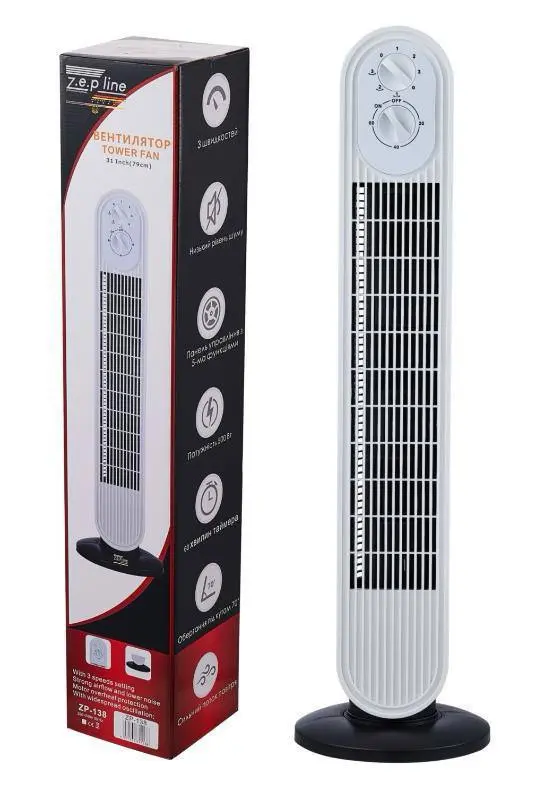 Вентилятор для підлоги Zepline ZP-138 500Вт - Зображення 2