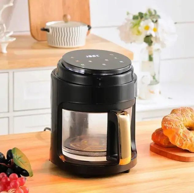 Чорна Аерофритюрниця безмасляна сенсорна на 6л Gold Diamond TK9905 3200Вт - Зображення 4