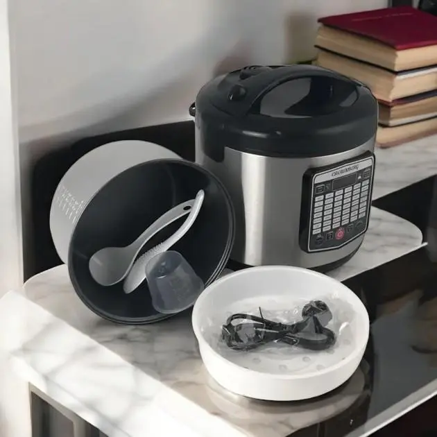 Мультиварка універсальна на 42 програми Crownberg CB 5527 із нержавіючої сталі з чашею на 5л. - Зображення 3