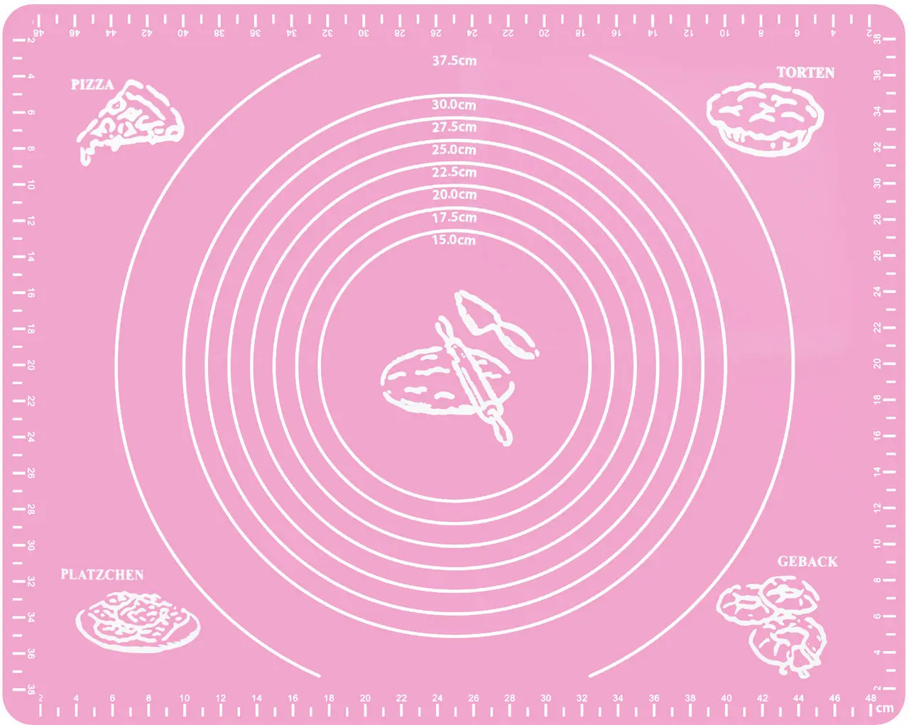 Силіконовий килимок для випічки Benson BN-022 (64*45 см) килимок кондитерський Бенсон, килимок для тесту Бенсон