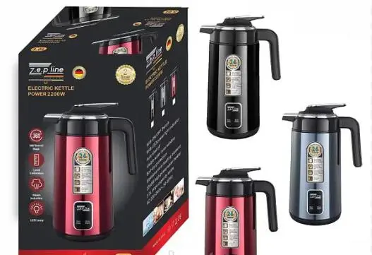 Бордо Електрочайник термос Zepline ZP-123-R 3л 2200 Вт - Зображення 5