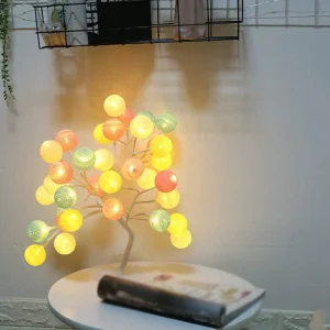 Лампа LED настільна “Дерево кольорові кулі” SFK-28 24 LED тепле світло 220V