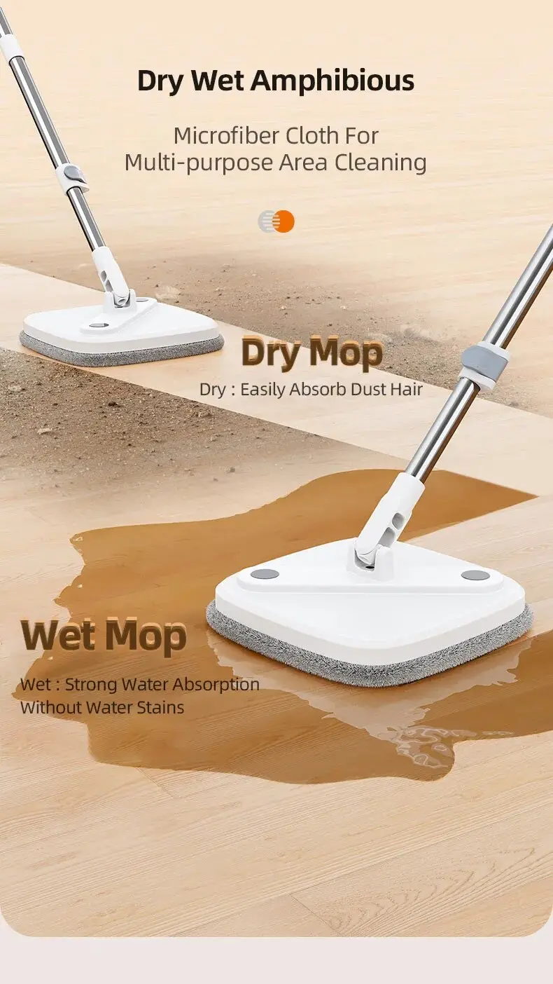 Комплект швабра з відром для миття підлоги Mop with bucket K10, з віджиманням / Складна швабра - Зображення 9