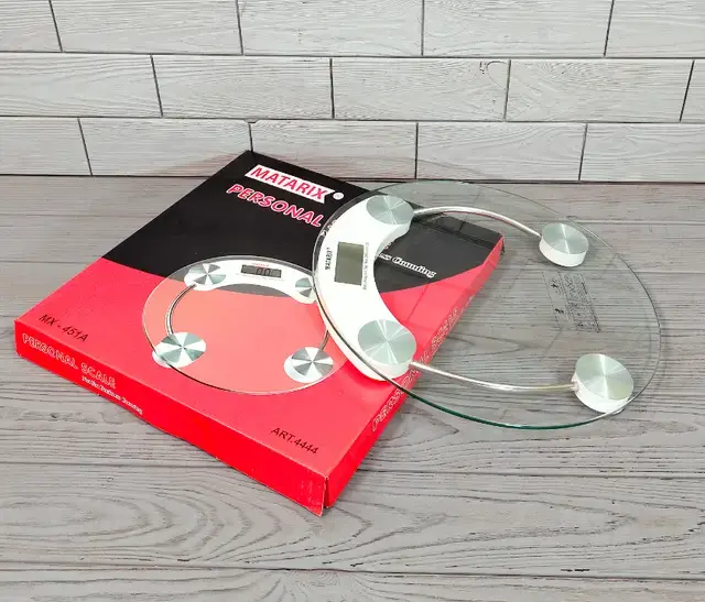 Ваги електронні для підлоги MATARIX MX-451A 180 кг круглі ваги для зважування людей - Зображення 5