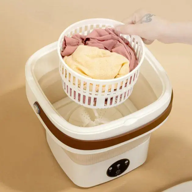 Потужна міні пральна машина на 6 л відро складане - Зображення 3