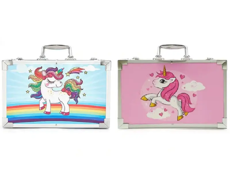 блакитний Набір для малювання 145 предметів в алюмінієвій валізці - Зображення 3