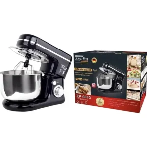 Тістоміс Zepline ZP-9832 міксер з чашею 5л з нержавіючої сталі 3500 Вт чорний