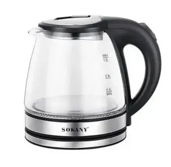 Скляний електрочайник 1500Вт Sokany SK-SH-1059, чайник із підсвічуванням на 1.2 л. - Зображення 3