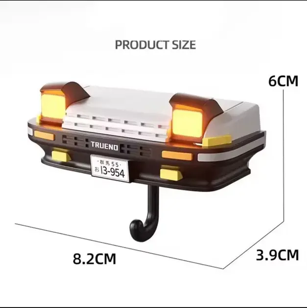 Настінний тримач для ключів Toyota AE86 Trueno з підсвічуванням фар - Зображення 7
