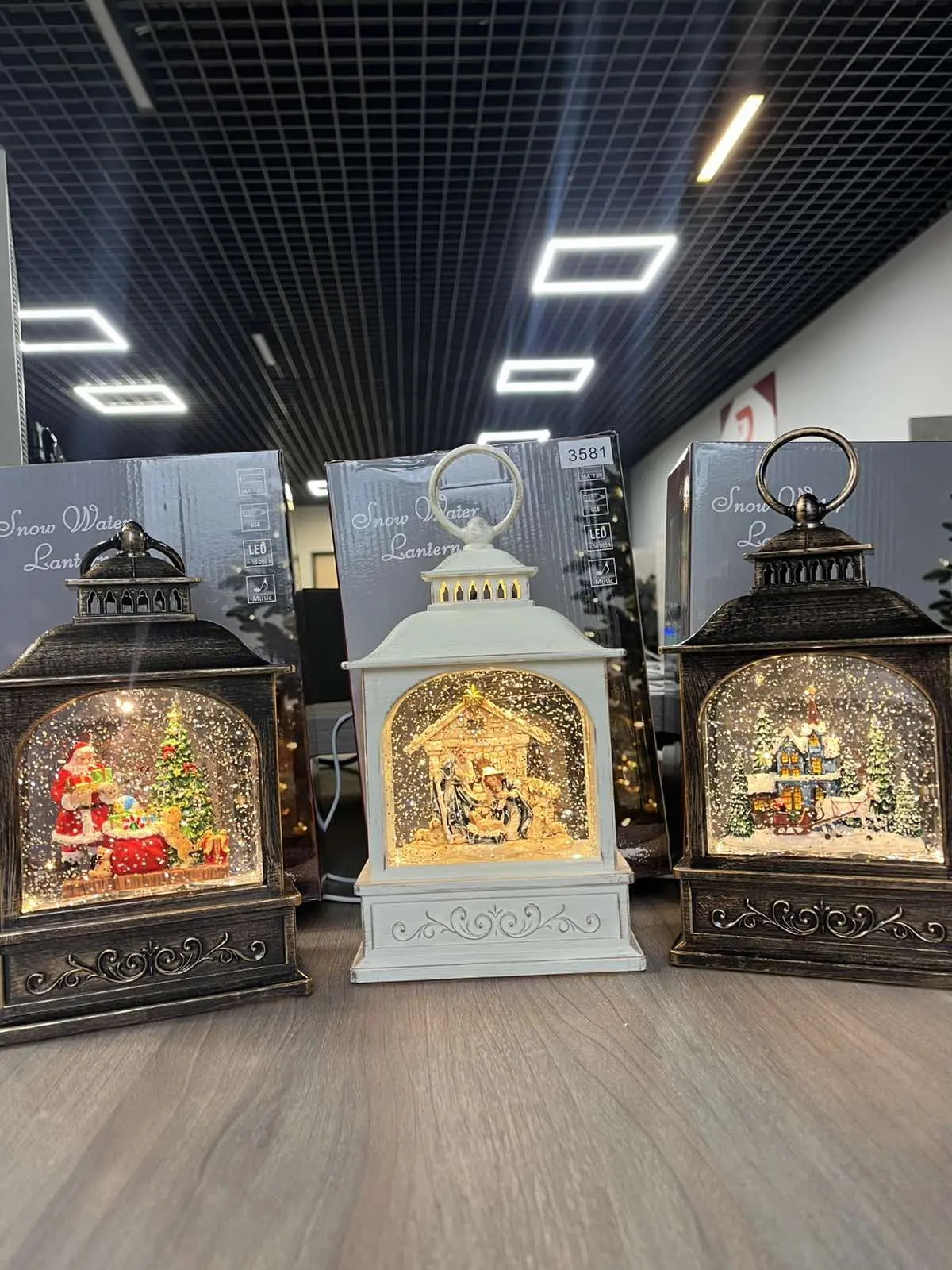 Санта Клаус Новорічний музичний ліхтар нічник з підсвічуванням Xmas 24072D - Зображення 5