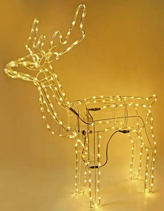 Новорічна світлодіодна фігура "Олень", що світиться Теплий білий 70см - Зображення 4