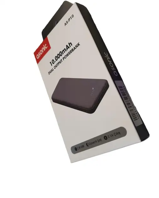 Павер банк, Power Bank 10000 mAh з індикатором заряду, Asonic P10 - Зображення 3