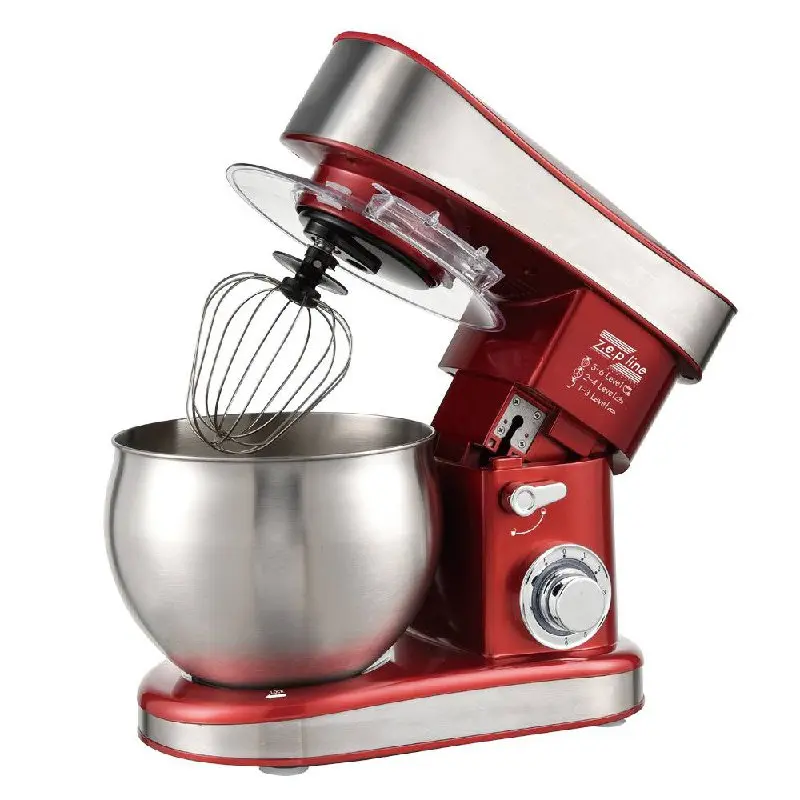 Червоний Кухонний тестоміс міксер 4в1 3500 Вт на 7 літрів Zepline з нержавіючої сталі ZP-137 - Зображення 3