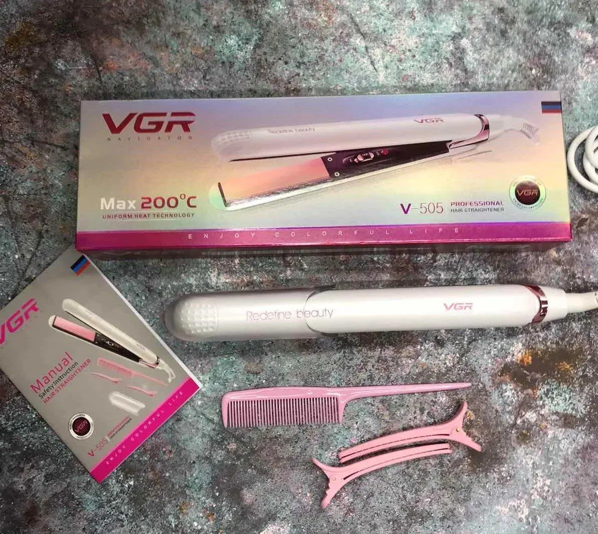 Плойка випрямляч для волосся Vgr V-505, набір для укладання - Зображення 2