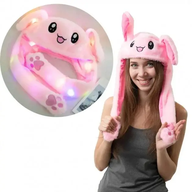 Шапка, що світиться з вушками, що рухаються. - Зображення 2