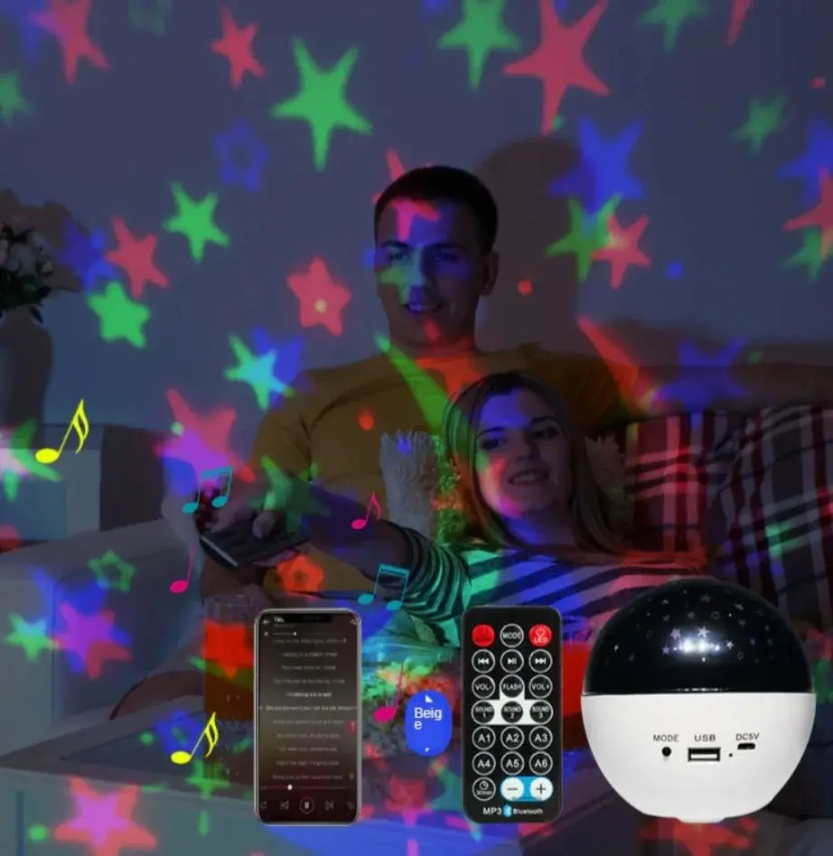 Дискошар-лазерна лампа Зіркове небо + Колонка XL-911 - Зображення 6