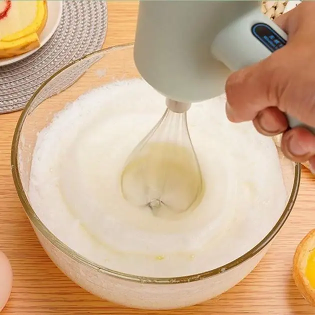Портативний електричний бездротовий ручний міксер на акумуляторі USB вінчик для збивання - Зображення 4