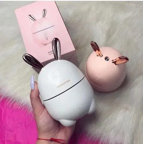 Зволожувач повітря Ультразвуковий з LED-підсвічуванням 7 кольорів живлення USB Зайчик Нічник-зволожувач 300мл - Зображення 8