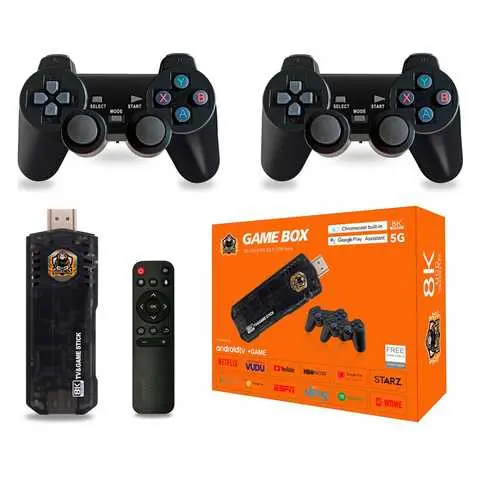 Ігрова ТВ приставка Game Box 8K 8X M98 Smart TV Stick 64GB геймстик з геймпадами + 10000 вбудованих ігор - Зображення 4