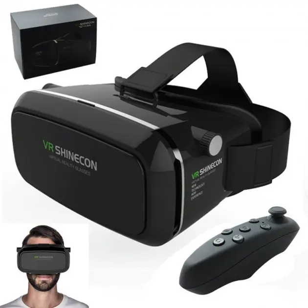 Окуляри Віртуальної Реальності 3D c Пультом VR BOX SHINECON - Зображення 3