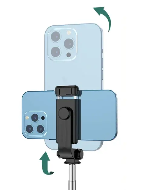 Селфі палиця штатив-монопод для телефону з Bluetooth пультом Selfie Stick R1 чорний - Зображення 6