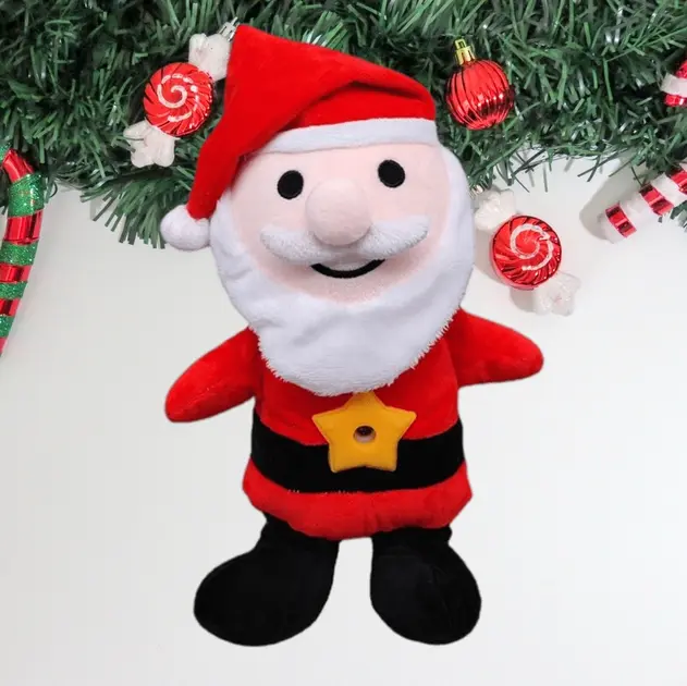 Дитяча плюшева іграшка Дід Мороз із проектором зоряного неба - Зображення 5