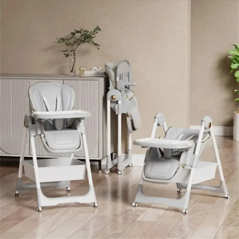 Складаний стільчик для годування, 3в1 для годування та відпочинку Білий - Зображення 3